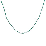 Collier doré avec onyx verte et noeuds verts 42 cm