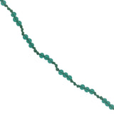Collier doré avec onyx verte et noeuds verts 42 cm