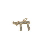 Charms doré Hai en zircons
