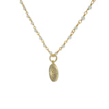 Collier santa maria doré pierre de lune et médaille étoile 50cm