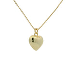 Collier chaine boules dorées et coeur  60cm