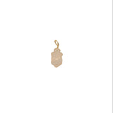 Charms doré tortue taillée dans du quartz rose