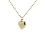 Collier chaine boules dorées et coeur  60cm