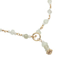 Collier doré en pierre de lune et prehnite 50 cm
