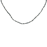 Collier doré perles Miyuki noires et grises 38 cm