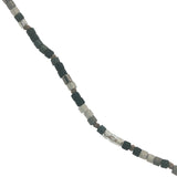Collier doré perles Miyuki noires et grises 38 cm