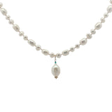 Collier doré perles de culture de différentes tailles 60 cm