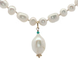 Collier doré perles de culture de différentes tailles 60 cm