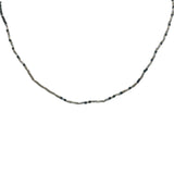 Collier doré perles blanches et noires Miyuki 38 cm