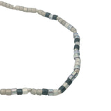 Collier doré perles blanches et noires Miyuki 38 cm