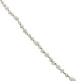 Collier doré colombe taillée dans du quartz citron perles de culture 50 cm