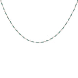 Collier doré avec duo onyx verte 38 cm