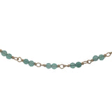 Collier doré avec duo onyx verte 38 cm