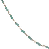 Collier doré avec duo onyx verte 38 cm
