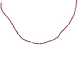 Collier doré perles Miyuki rouges et roses 38 cm