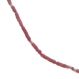 Collier doré perles Miyuki rouges et roses 38 cm