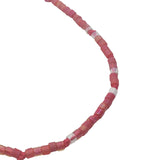 Collier doré perles Miyuki rouges et roses 38 cm