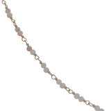 Collier doré avec duo opale rose 38 cm
