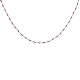 Collier doré avec duo grenat 38 cm