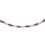 Collier doré avec duo grenat 38 cm