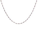 Collier doré avec duo tourmaline rose 75 cm