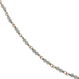 Collier doré avec duo quartz rose 38 cm