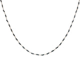 Collier doré avec duo onyx noire 38 cm