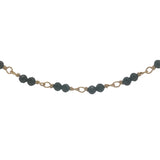 Collier doré avec duo onyx noire 38 cm