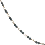 Collier doré avec duo onyx noire 38 cm
