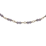 Collier doré avec duo améthyste 38 cm
