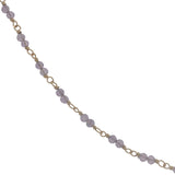 Collier doré avec duo améthyste 38 cm
