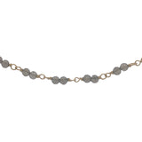 Collier doré avec duo quartz fumé 38 cm