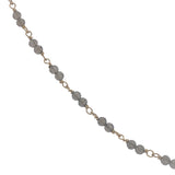 Collier doré avec duo quartz fumé 38 cm