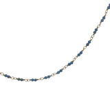 Collier doré avec duo lapis lazuli 38 cm