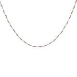 Collier doré avec duo tourmaline rose 38 cm