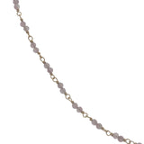 Collier doré avec duo tourmaline rose 38 cm