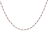 Collier doré avec duo onyx rouge 50 cm