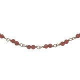 Collier doré avec duo onyx rouge 50 cm