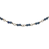 Collier doré avec duo lapis lazuli 50 cm