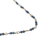 Collier doré avec duo lapis lazuli 50 cm