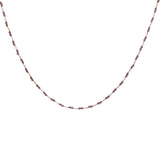 Collier doré avec duo grenat 50 cm