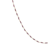 Collier doré avec duo grenat 50 cm