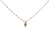 Collier doré triangle zircons 38 cm