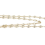 Collier doré triangle zircons 38 cm