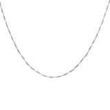 Collier doré avec duo tourmaline rose 50 cm