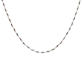 Collier doré avec duo multi tourmaline 75 cm