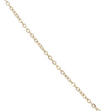 Collier doré Hai zircons blancs 46 cm