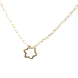 Collier doré étoile de david ajouré 38 cm