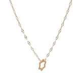 Collier doré étoile de david 38 cm