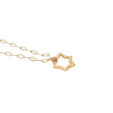 Collier doré étoile de david 38 cm